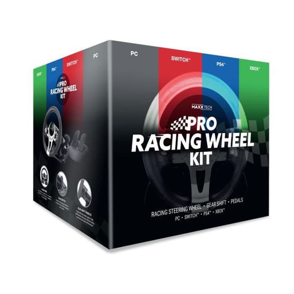 Volant Maxx Tech Pro Racing Wheel Kit — Multiplatform (PC, Switch, PS4, Xbox)