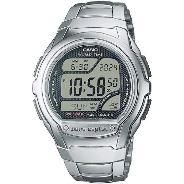 CASIO Ur med radio - Multifunktioner - Stål
