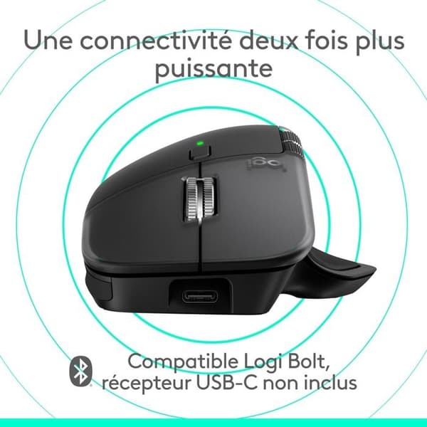 Trådlös mus - Logitech - MX Master 4 för Mac - Ergonomisk - Svart