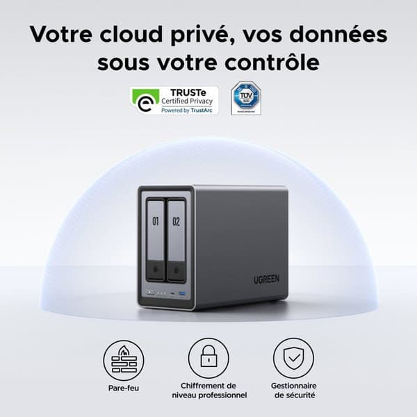 NAS-server - UGREEN - DXP2800 - 2 bays - 8 GB