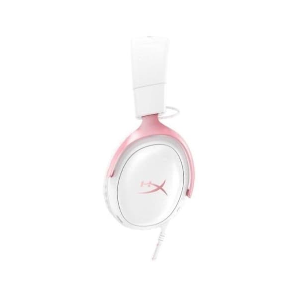 HyperX Cloud III Gaminghörlurar USB Vit/Rosa
