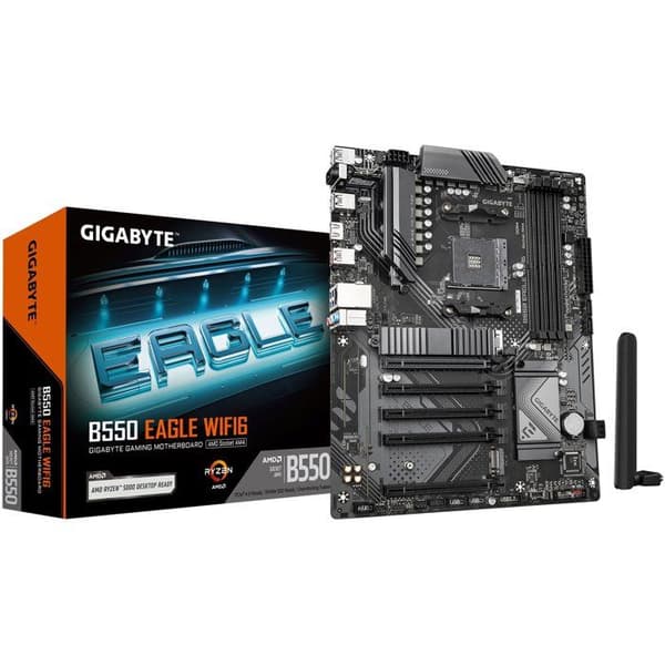 Bundkort - GIGABYTE - B550 EAGLE WIFI6 - ATX-format - Chipset AMD B550 - DDR4 & PCIe 4.0 - WiFi 6