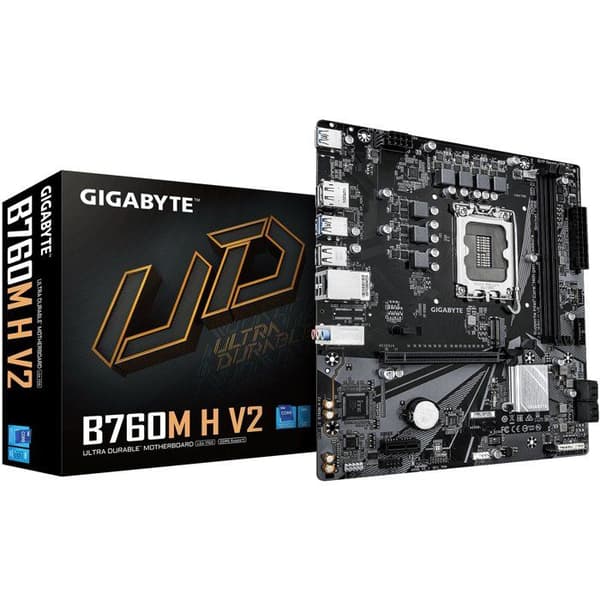 Moderkort - GIGABYTE - B760M H V2 - Format Micro-ATX - Chipset Intel B760 - DDR5