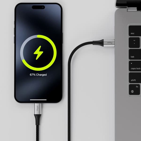 Allity USB-C - Lightning-kabel 2,0 m 27W svart