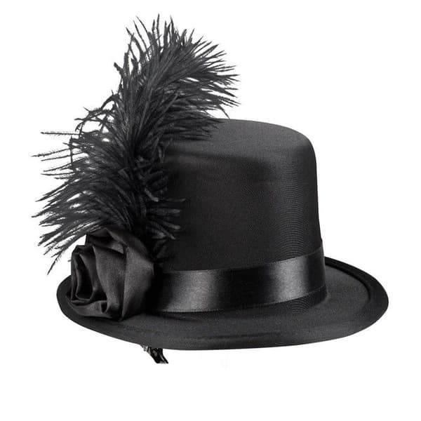 TIARE MINI HATT SVART FJÄDER