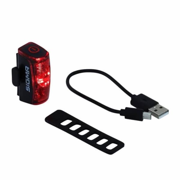 USB baglygte til cykel på sadelpind Sigma InfinityFlash sort - batterilevetid 16 timer