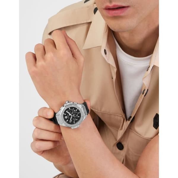 Philipp Plein Ur - Mænd - PWPRA0124 - Sort Silikone - 46mm - 5 bar