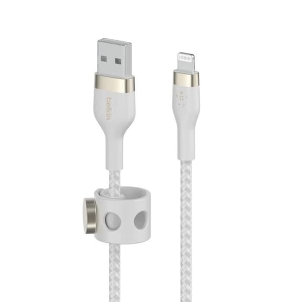 Lightning kabel til USB-A 2 m - Belkin - Flex Hvid