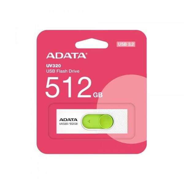 USB-nøgle - ADATA - UV320 - 512 Go - USB 3.1 - Læsehastighed 100 Mo/sek - Hvid