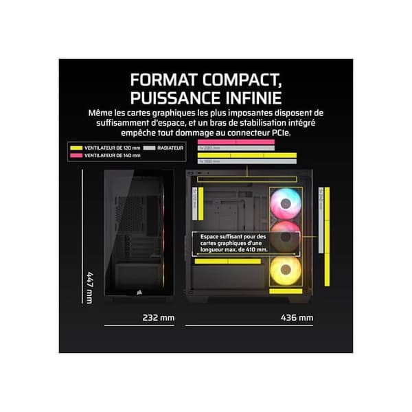 CORSAIR - 2800X RS-R ARGB - PC-chassi - Micro-ATX