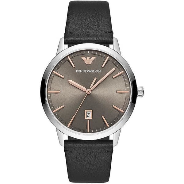 Ur - Stål, Sort Læder - Emporio Armani - AR11277