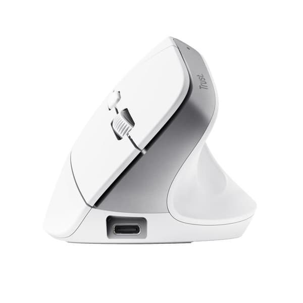 Trådløs ergonomisk mus - TRUST - Bayo+ - Bluetooth/RF 2.4 GHz - 2400 dpi - 6 programmerbare knapper