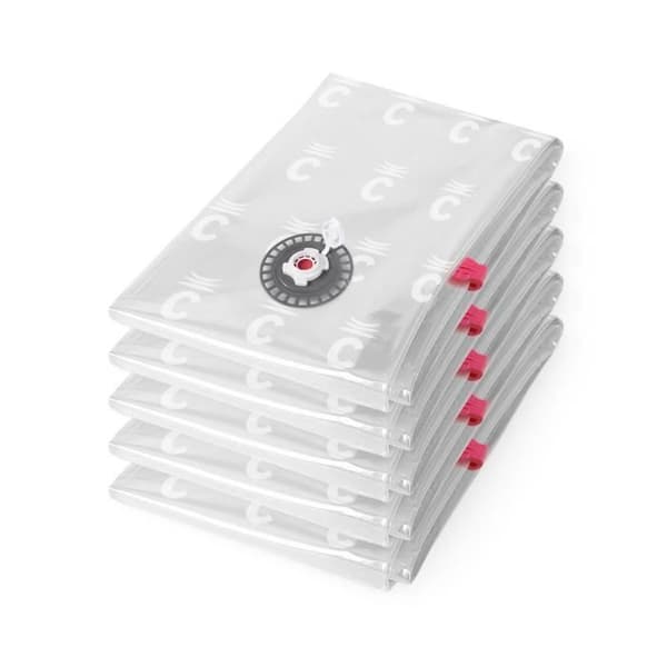 COMPACTOR 5-pack förvaringspåsar Aspispace transparent storlek M