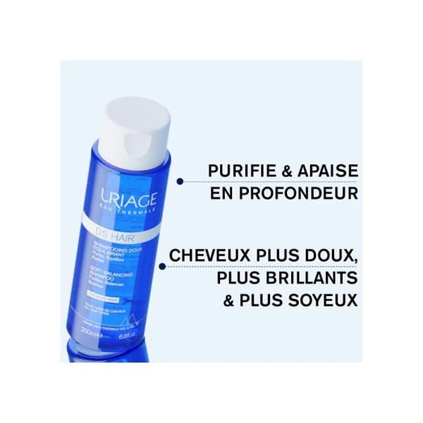 Uriage ds hår shampoo blød balancerende 200ml