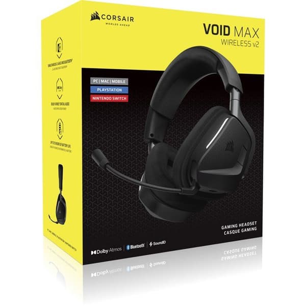 Gaming Headset - Corsair - VOID MAX WL v2 - Kolfiber Trådlös