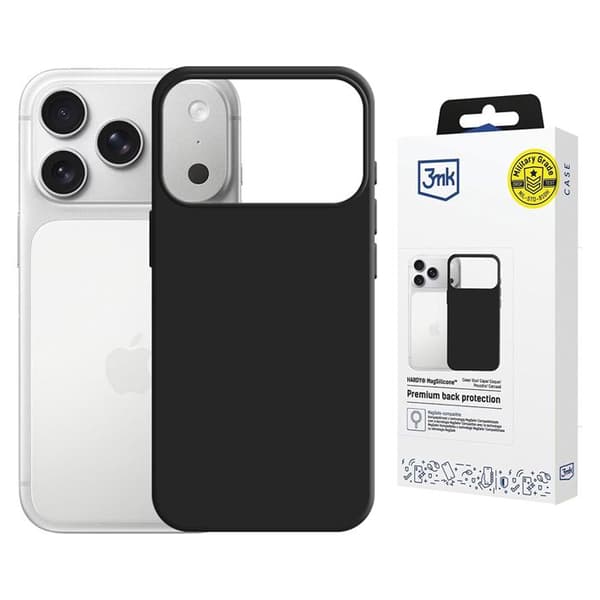 3mk Hardy MagSilicone Cover til iPhone 17 Pro - Grafit