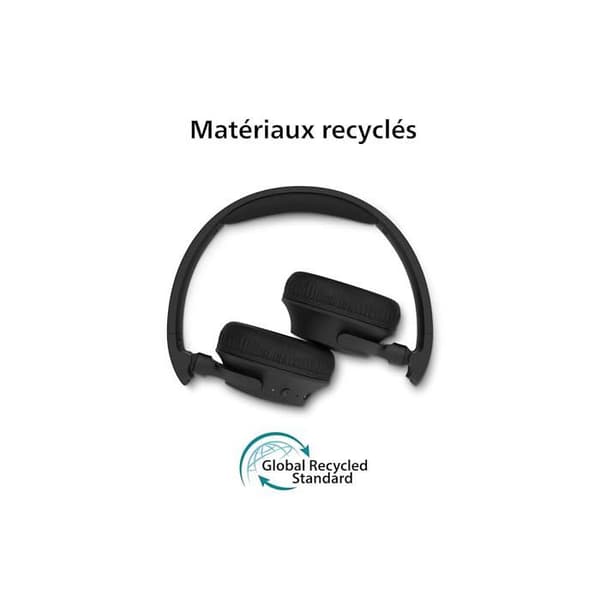 Over-ear headset - PHILIPS - TAH4000BK/00 - 70 timers batterilevetid - Bluetooth 6.0 Multipoint - Dynamisk bas 32 mm