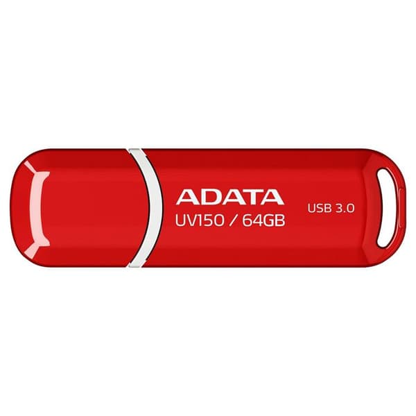 ADATA USB-flashdrev 64GB USB3.0 UV150 Rød - AUV150-64G-RRD