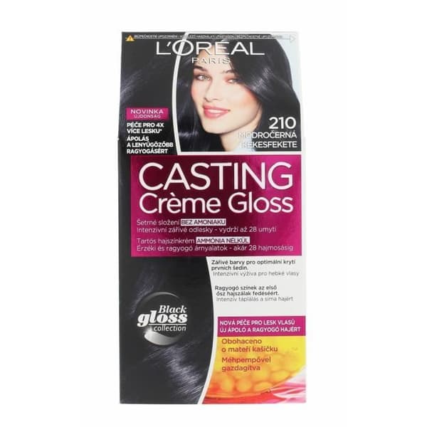 48ml Loréal Paris Casting Creme Gloss, 210 blåsvart, hårfärg