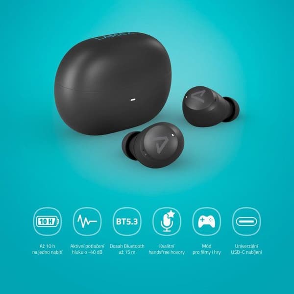 Trådløse hovedtelefoner - LAMAX - Dots3 ANC - True Wireless - Bluetooth 5.3 - Batteritid 42h