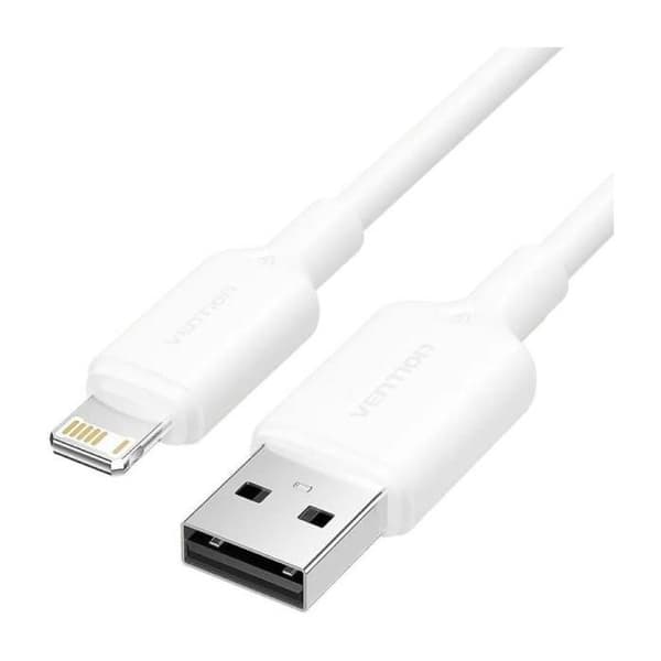 Kabel USB 2.0 Lightning Vention LAMWF - USB Han - Lightning Han - 480Mbps - 1m - Hvid