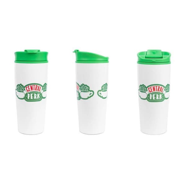 Rejsemug - PYRAMID_INTERNATIONAL - Central Perk - 450ml - Grøn - Cylindrisk