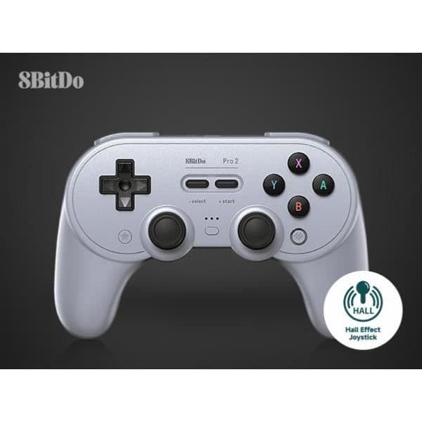 8BitDo PRO 2 Gamepad Hall Effekt - Grå Nya Utgåvan