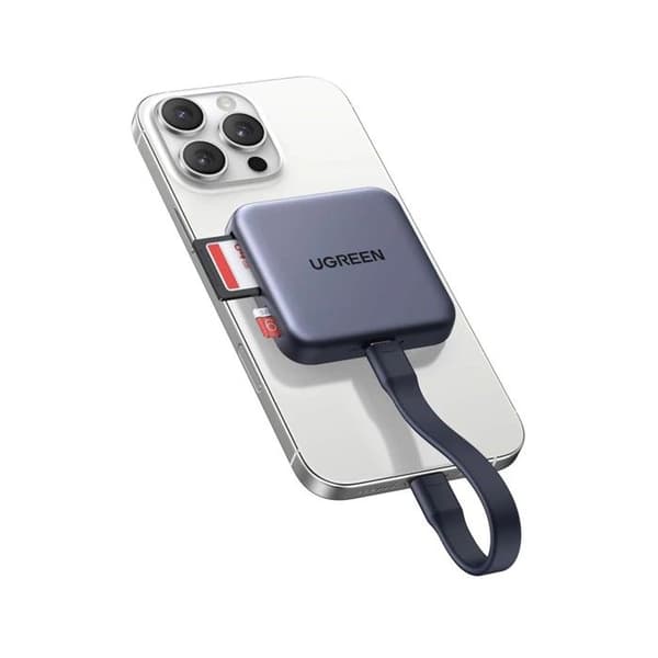 Ugreen USB-C 100W PD 3-i-1 Minneskortläsare Grå