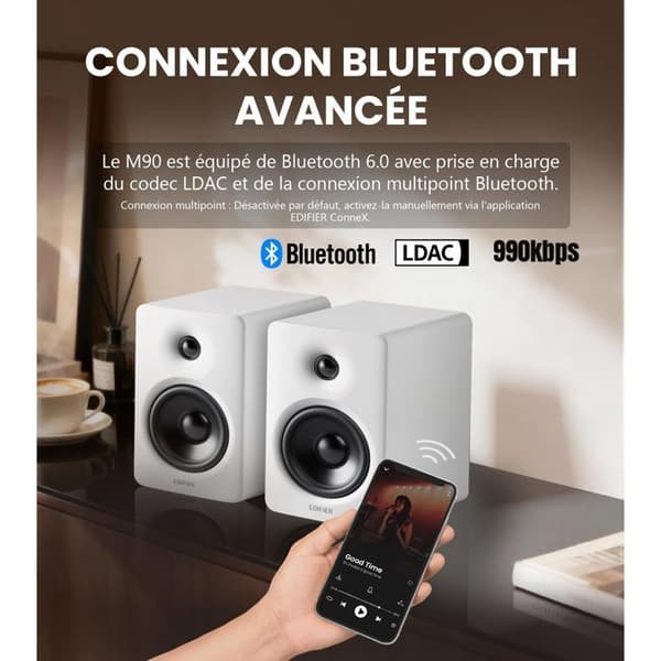 Computerhøjttalere - EDIFIER - M90 - 100W RMS - Bluetooth 6.0 LDAC - HDMI eARC / USB-C