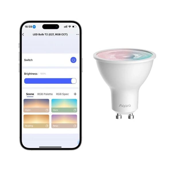 Smart LED-forbindelsesampul Aqara T2 CCT GU10 Hvid
