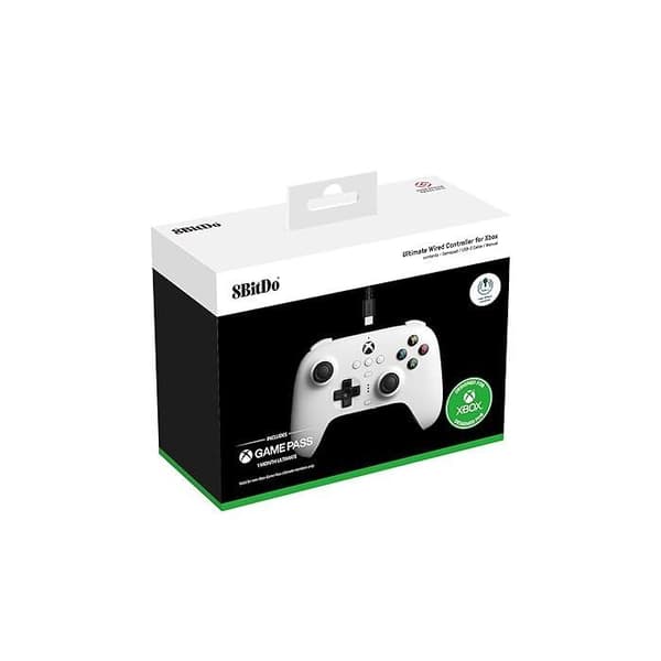 Spelkontroll - 8BITDO - 8BitDo Ultimate Wired Controller - Trådbunden - Vit - Vibration