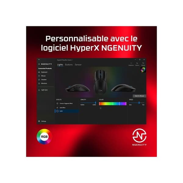 HyperX Pulsefire Haste 2 (Svart)
