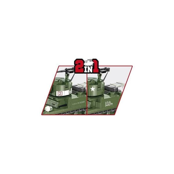 Byggset - COBI - M3 Stuart - 511 element - 2 figurer - Grön
