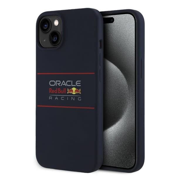 Mobilskal - RED BULL RACING - iPhone 15 - Silikon - Centrerad logotyp - Robust