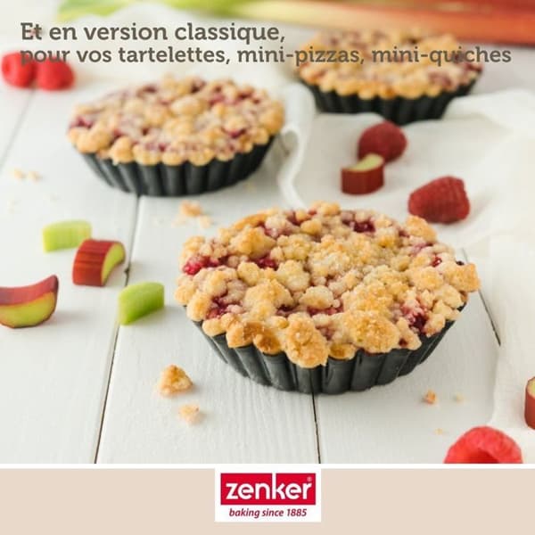 6 Zenker Black Metallic tartelettformar ref. 6531