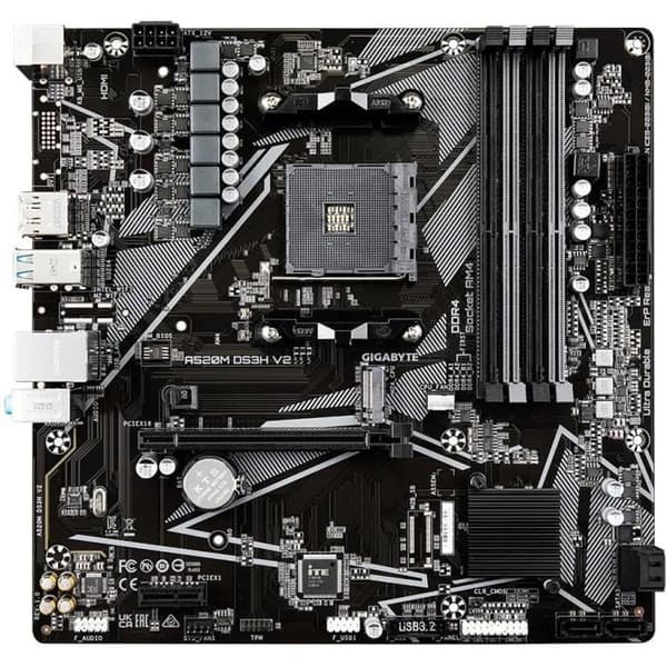 Moderkort - GIGABYTE - Moderkort A520M DS3H V2