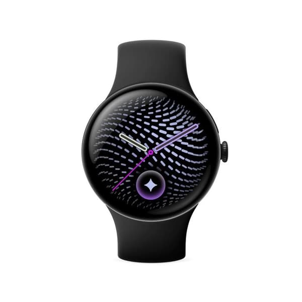 Google Pixel Watch 5 45 mm Bluetooth Sort Mat med sort vulkansk gummibånd