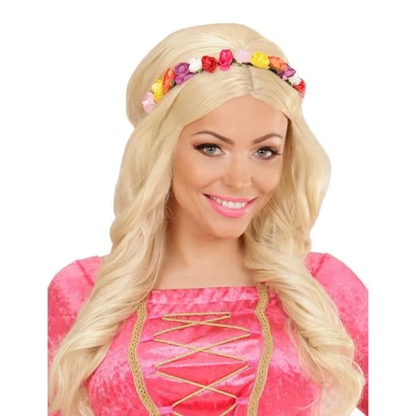 Multifarvet blomsterkrone - Modeaccessory - Kvinder - Rosa