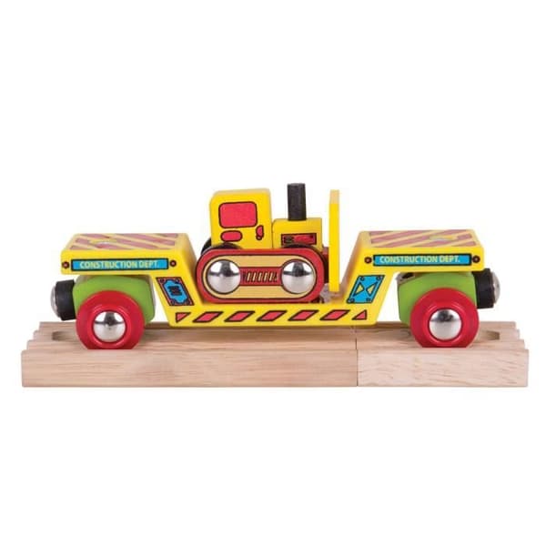 BigJigs Legetøj - Modeller - Lavgulvs dozerbil - Garage - Togstation - Lufthavn - Havn - Hjem - Bygning