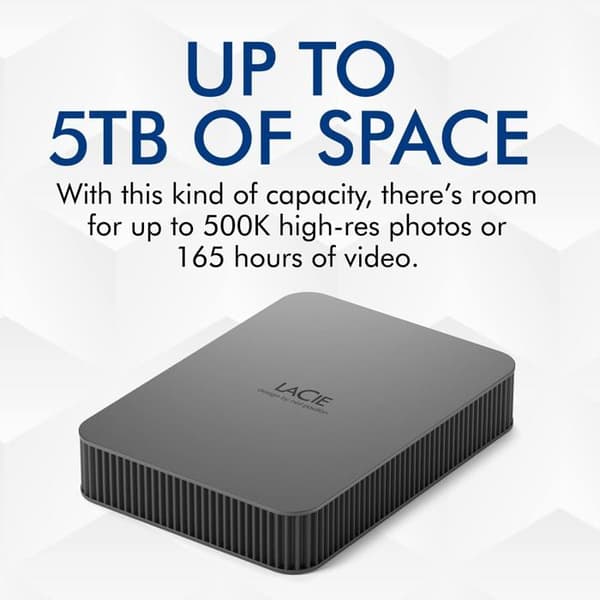 LaCie Mob Drive Secure 5TB USB 3.1 C