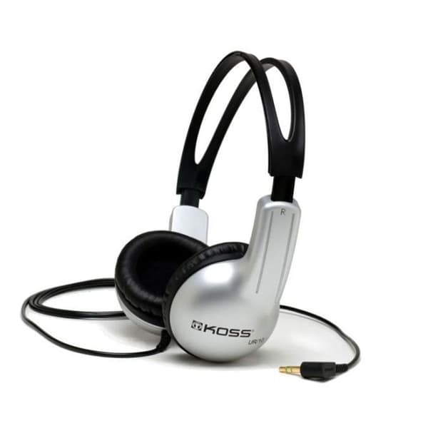 KOSS Lukket headset UR10 Stratus. Jack 3 -5mm - kabel 1 -25m - farve sølv