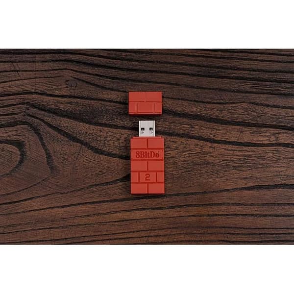 8Bitdo Trådlös USB-adapter Version 2 för Windows/Raspberry Pi/Steam Deck/Xbox/PS5/Nintendo Switch