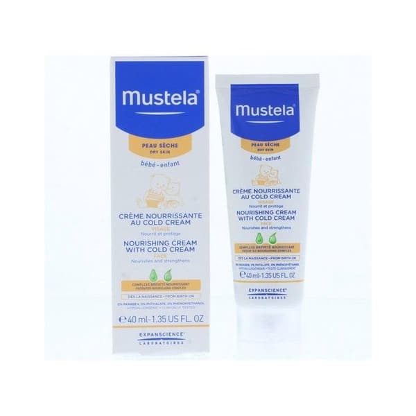 Mustela Bébé-Barn Närande Ansiktskräm med Kallkräm 40ml - Torr Hy