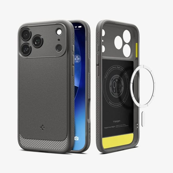 Coque Rugged Armor MagSafe Apple iPhone 17 Pro Max - Grå