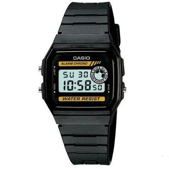 Ur - CASIO - F94W-8A - Multifunktion - Kvarts digital - Sort resin