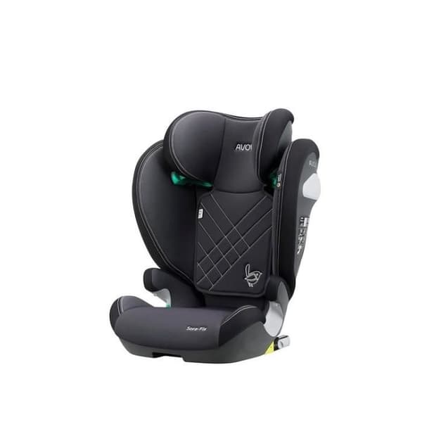 AVOVA Sora-Fix - bilsæde - gruppe 2 og 3 - isofix - Grå og sort