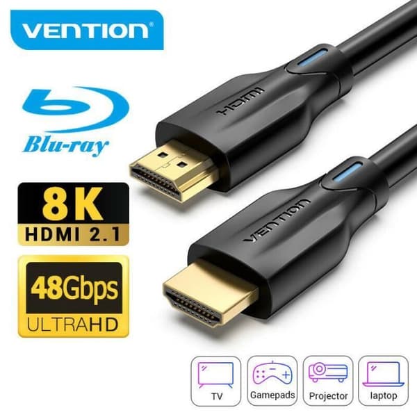 HDMI 2.1-kabel - VENTION - 1,5m - 48Gbps - Dolby Vision - Dynamisk HDR - 8K @ 60Hz