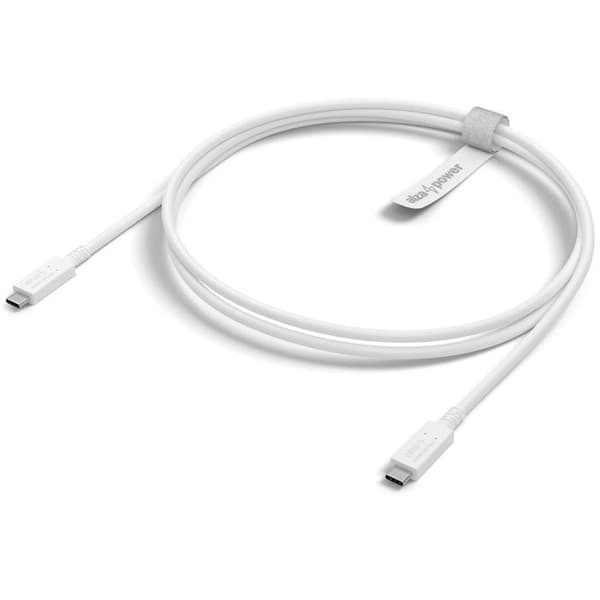 AlzaPower Core USB-C til USB-C USB4 100W 0,5m hvid
