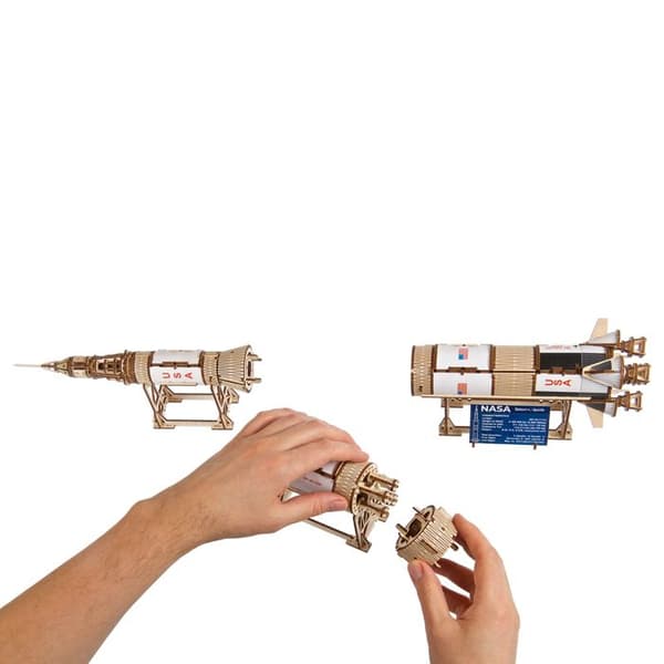 NASA Saturn V - Ugears - 3D puslespil i træ