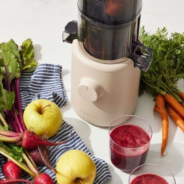 Juicer - HUROM - H310A - Beige - Koldpresning - Multifunktionel - Kompakt